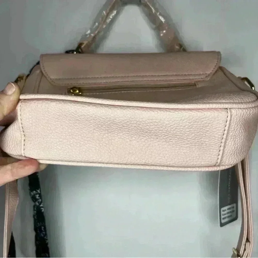 Marc New York Crossbody Handbag Purse Pebbled Leather Blush Pink NWT Chic Classy